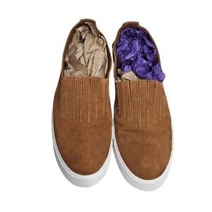 Womens Sz 9 M‎ Minnetonka Shoes Flat Dark Brown Suede Leather Loafers Slip On